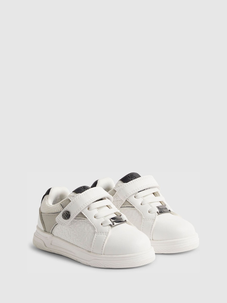 River Island White Embossed Colour Block Trainers - Image 2 of 5