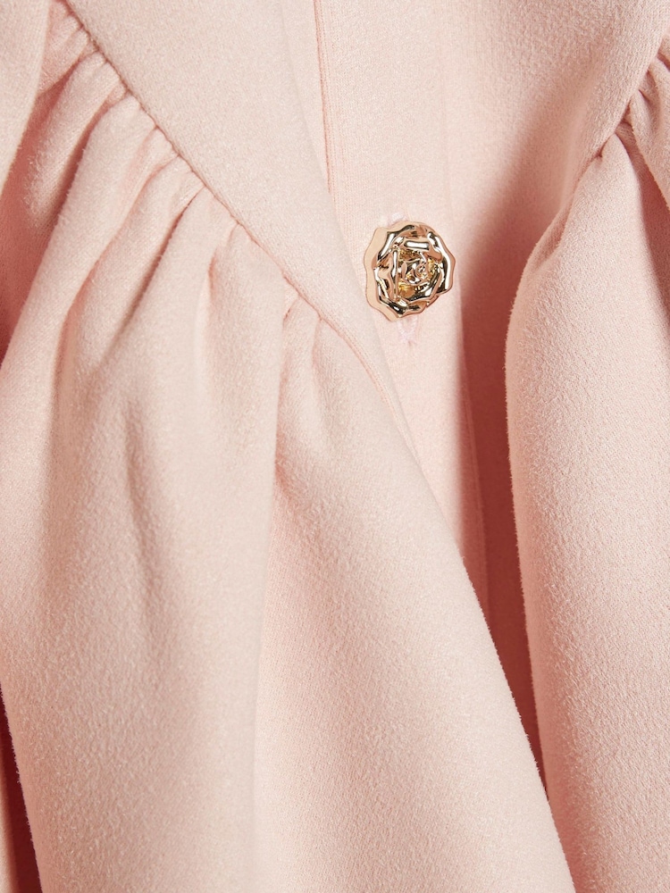 River Island Pink Suedette Sleeveless Prom Dress - Image 4 of 4