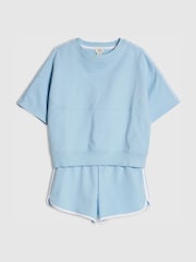 River Island Blue Logo T-Shirt & Runner Set - Image 3 of 5