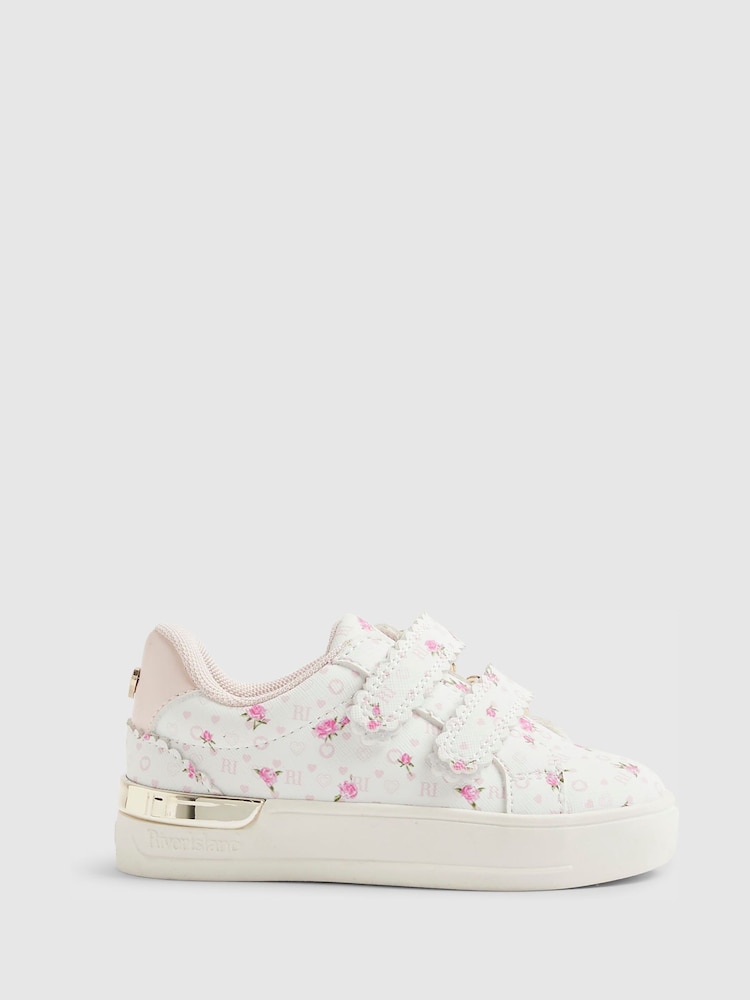 River Island Ditsy Rose Monogram Trainers - 4의 이미지 1