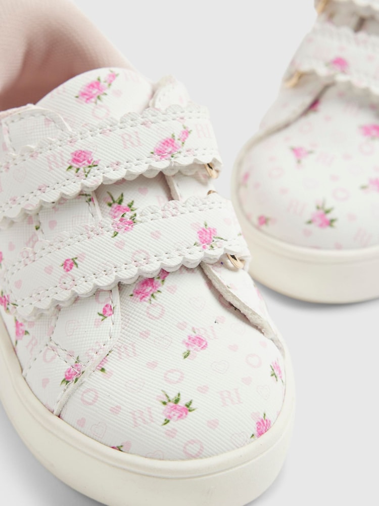 River Island Ditsy Rose Monogram Trainers - 4의 이미지 4