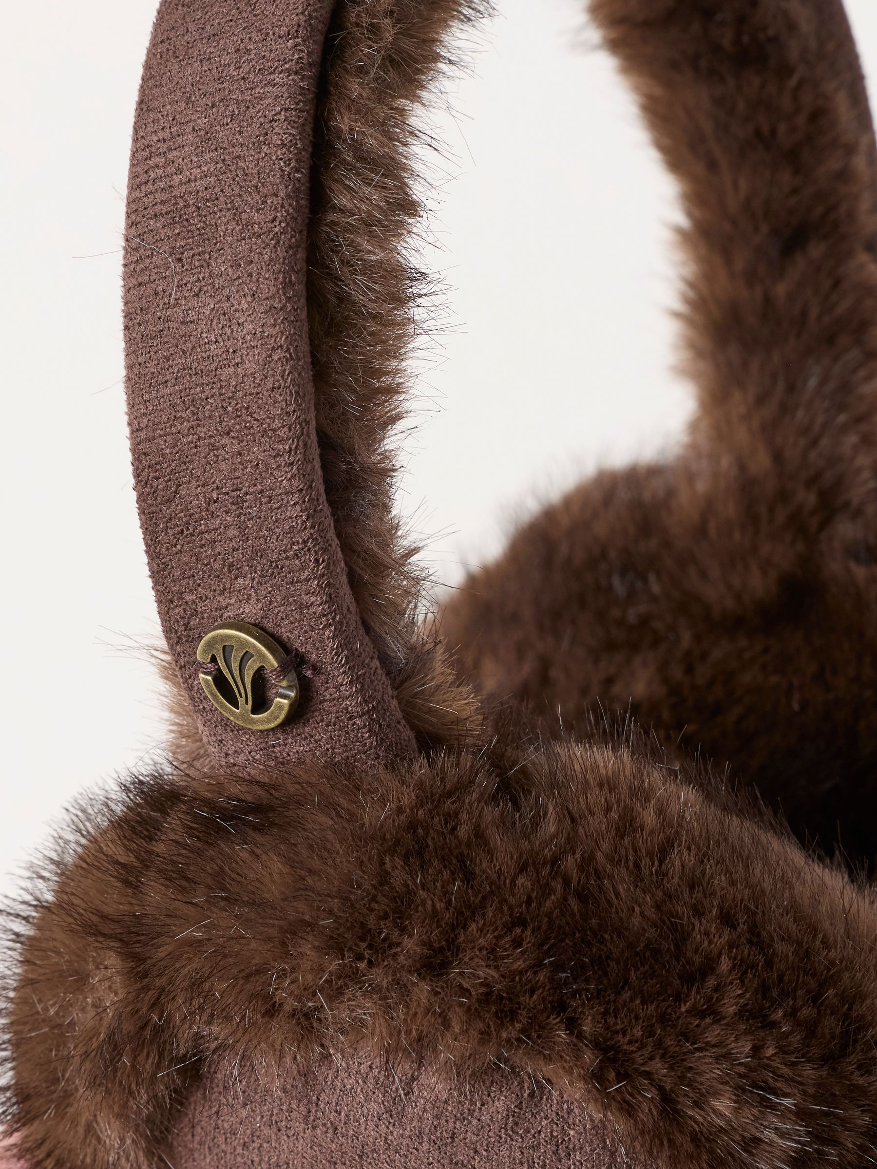 Buy FatFace Chocolate Brown Fluffy Earmuffs from Next USA