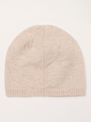 FatFace Oatmeal Floral Embroidered Beanie - Image 2 of 3