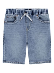Levi's Blue Skinny Fit Pull On Dobby Shorts - Image 1 of 7