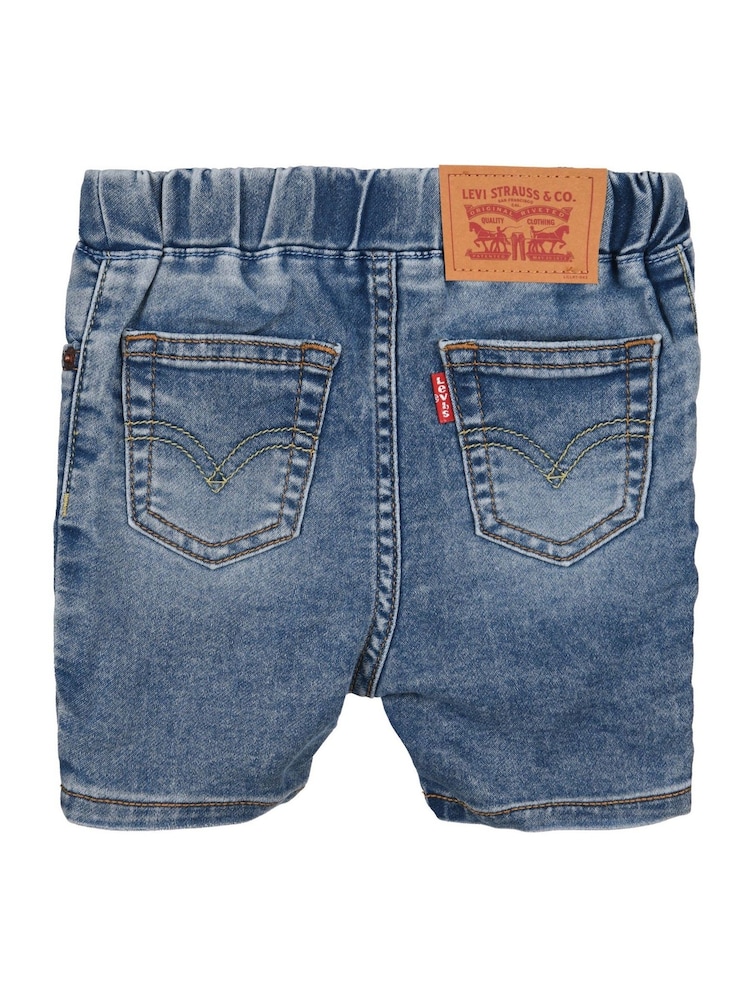 Levi's Blue Skinny Fit Pull On Dobby Shorts - Image 2 of 7