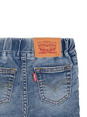 Levi's Blue Skinny Fit Pull On Dobby Shorts - Image 3 of 7