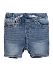 Levi's Blue Skinny Fit Pull On Dobby Shorts - Image 4 of 7