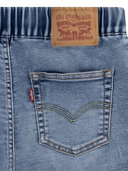Levi's Blue Skinny Fit Pull On Dobby Shorts - Image 7 of 7