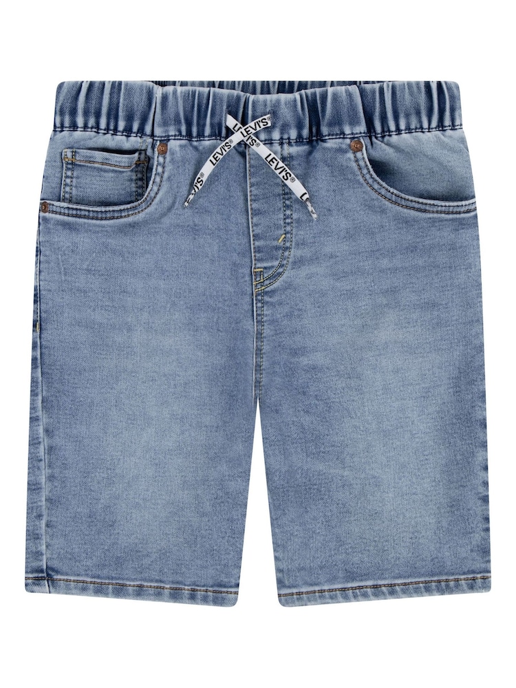 Levi's Blue Skinny Fit Pull On Dobby Shorts - Image 1 of 4 Levi's Blue Skinny Fit Pull On Dobby Shorts - Image 1 of 4