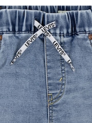 Levi's Blue Skinny Fit Pull On Dobby Shorts - Image 3 of 4