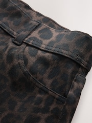 Leopard Jersey Denim Wide Leg Trousers - Image 8 of 8