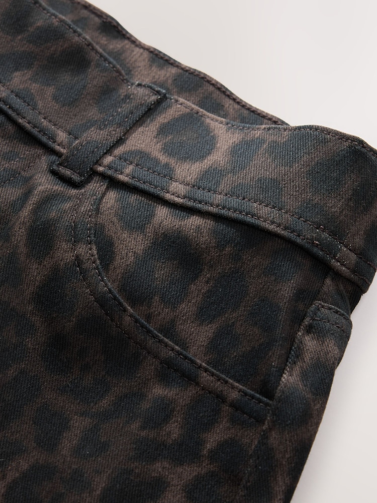 Leopard Jersey Denim Wide Leg Trousers - Image 8 of 8 Leopard Jersey Denim Wide Leg Trousers - Image 8 of 8