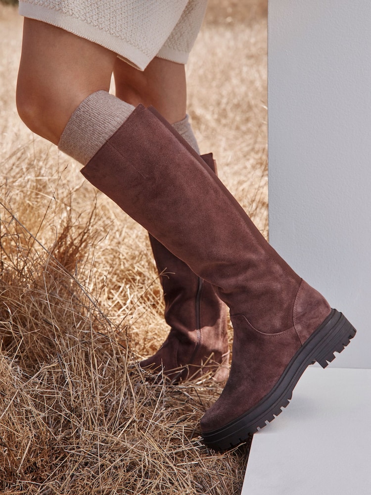 Vionic Brown Gretchen Swiss Chocolate Knee High Boots - Image 1 of 8 Vionic Brown Gretchen Swiss Chocolate Knee High Boots - Image 1 of 8