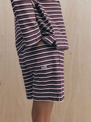 self. Berry Red Stripe Long Sleeve Pyjamas - Image 7 of 7