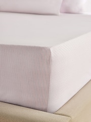MADE.COM Pink Ansel Stripe Deep Fitted Sheet - Image 2 of 3