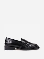 Bronx Black Next Wagon Pleated Leather Loafers - Image 3 of 6