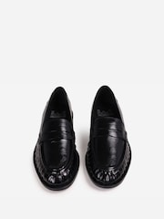 Bronx Black Next Wagon Pleated Leather Loafers - Image 5 of 6