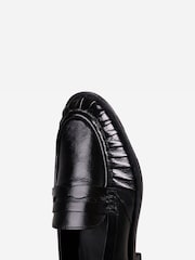 Bronx Black Next Wagon Pleated Leather Loafers - Image 6 of 6