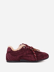 Bronx Red Myraa Shearling Suede Double Lace Trainers - Image 1 of 1
