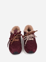 Bronx Red Myraa Shearling Suede Double Lace Trainers - Image 5 of 6