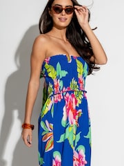 Pour Moi Blue Zoey Shirred Bodice Multiway Maxi Dress - Image 2 of 2