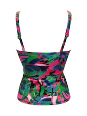 Pour Moi Black Heatwave Twist Front Ruched Tummy Control Tankini - Image 4 of 4