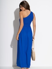 فستان ماكسي بكتف واحد وتصميم مجمع من Pour Moi Mara - Image 2 of 4