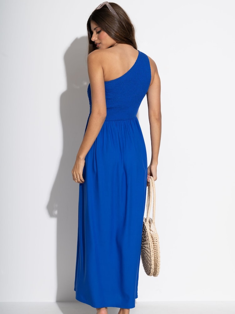 فستان ماكسي بكتف واحد وتصميم مجمع من Pour Moi Mara - Image 2 of 4