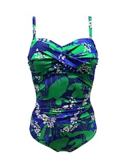 Pour Moi Bright Blue Santa Monica Removable Straps Tummy Control Swimsuit - Image 3 of 4