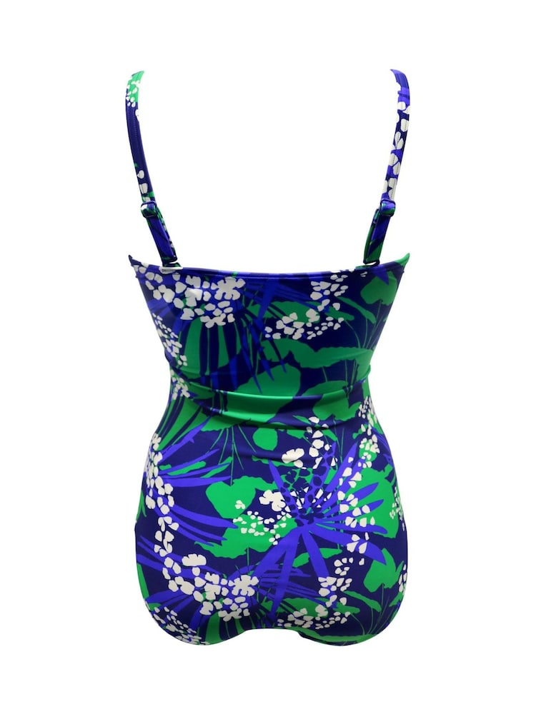 Pour Moi Bright Blue Santa Monica Removable Straps Tummy Control Swimsuit - Image 4 of 4