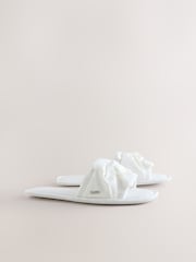 White Twist Mule Slippers - Image 5 of 8