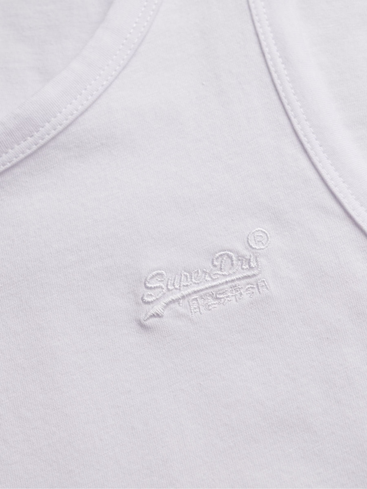 Superdry White Essential Logo Vest - Image 4 of 4
