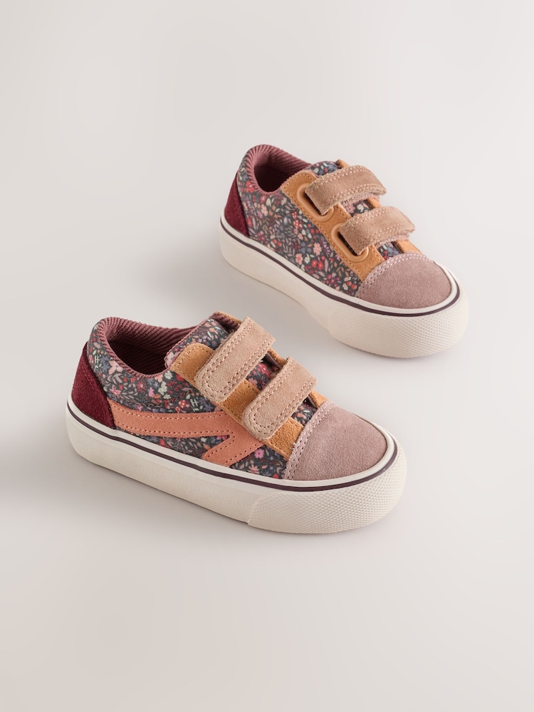 Multi Floral Standard Fit (F) Touch Fastening Trainers - Image 1 of 5 Multi Floral Standard Fit (F) Touch Fastening Trainers - Image 1 of 5