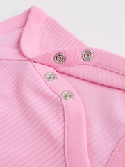 Pink/White Long Sleeve Baby Bodysuits 5 Pack - Image 13 of 14
