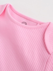 Pink/White Long Sleeve Baby Bodysuits 5 Pack - Image 14 of 14
