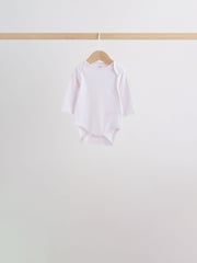 Pink/White Long Sleeve Baby Bodysuits 5 Pack - Image 7 of 14