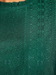 Love & Roses Teal Blue All Over Lace Top - Image 5 of 5