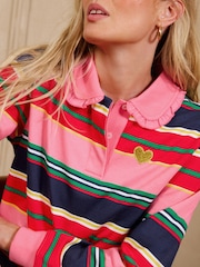 Love & Roses Multicoloured Stripe Frill Collar Sweatshirt - Image 4 of 4