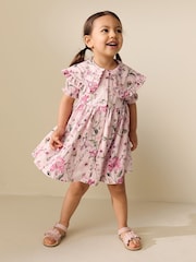 Floral Short Sleeve Collared Floral Dress (3mths-7yrs) - Image 2 of 7