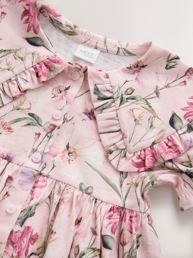 Floral Short Sleeve Collared Floral Dress (3mths-7yrs) - Image 7 of 7