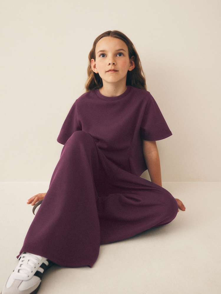 Berry Pleated Wide Leg Set (3-16yrs) - Image 2 of 9 Berry Pleated Wide Leg Set (3-16yrs) - Image 2 of 9