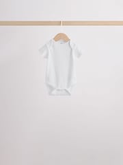 Pink/White Short Sleeve Baby Bodysuits 5 Pack - Image 7 of 14