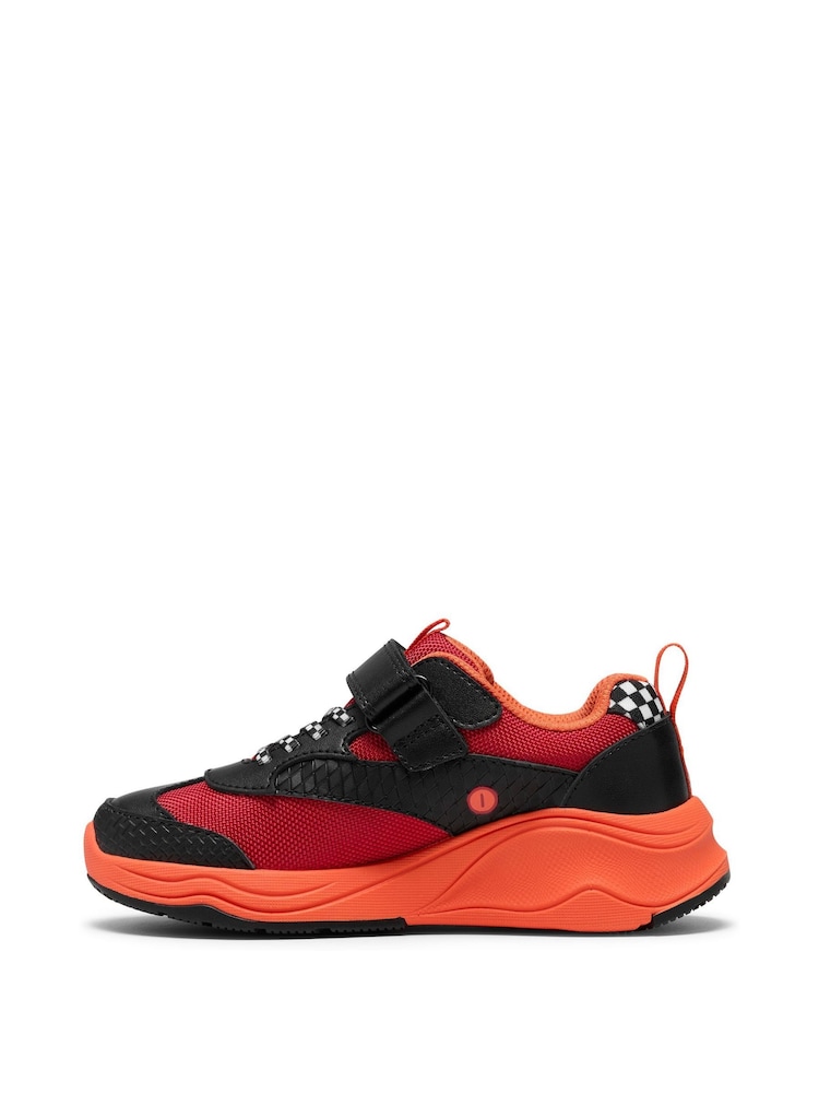 Clarks Red Standard Fit (F) Standard Fit Gleam Go Trainers - Image 2 of 6 Clarks Red Standard Fit (F) Standard Fit Gleam Go Trainers - Image 2 of 6