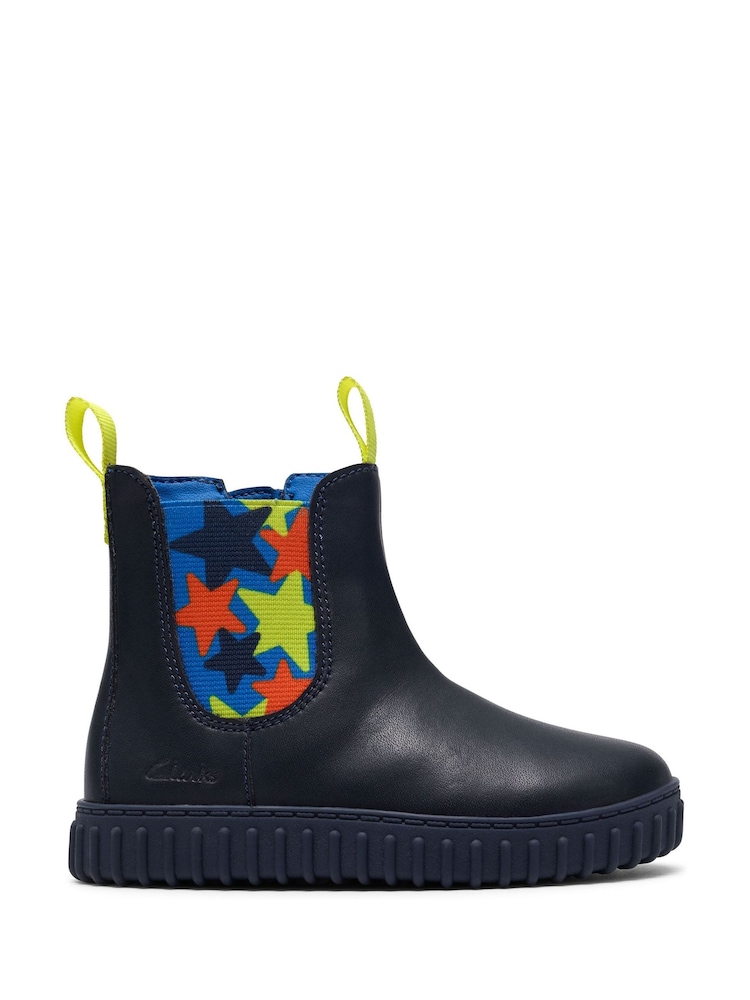 Clarks Blue Cove Chelsea Boots - Image 1 of 6