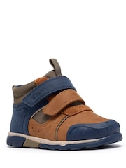Clarks Blue Toddler Steggy 2 Play Leather Dinosaur Boots - Image 3 of 6