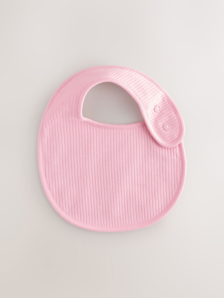 Pink Baby Bib 5 Pack - Image 2 of 8