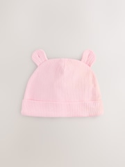 Pink Baby Beanies 3 Pack (0-12mths) - Image 2 of 6