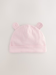 Pink Baby Beanies 3 Pack (0-12mths) - Image 4 of 6
