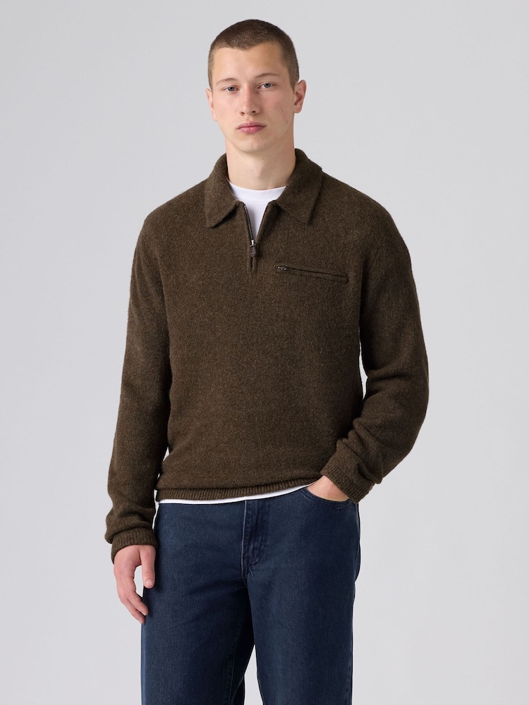 Levi's® Collared Half Zip Knitted Jumper - Bild 1 von 6