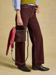 Joules Chocolate Brown Bucket Bag - Image 3 of 9